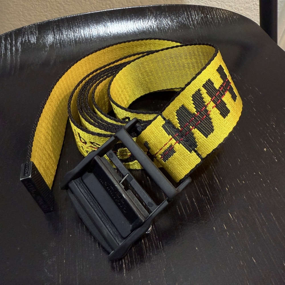 Off-White Industrial Belt in Yellow
